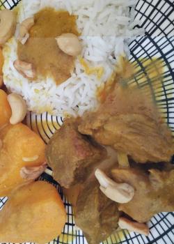 Curry de porc aux pêches
